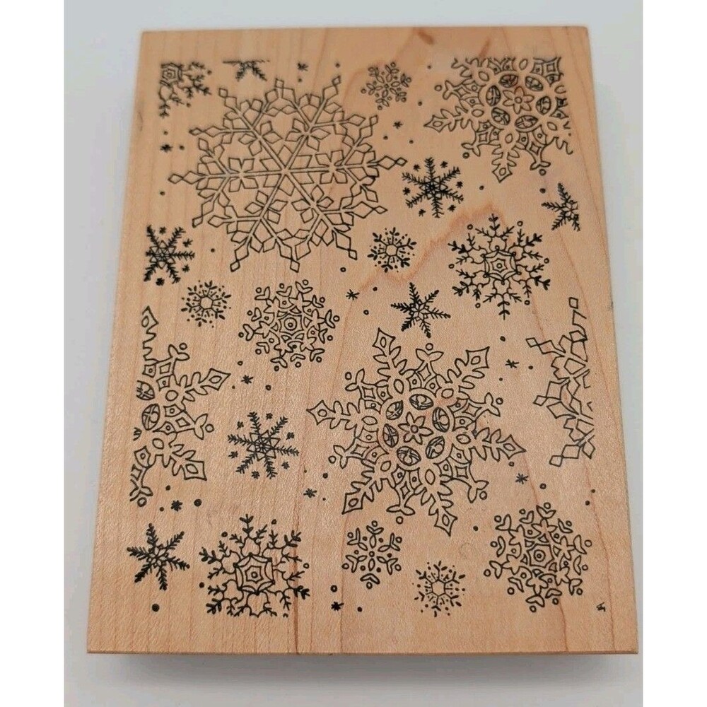 Northwoods Rubber Stamp Snowflake Background Winter Card Scrapbooking